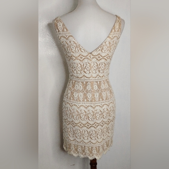 VINTAGE CACHE BEADED LACE DRESS - Picture 3 of 10